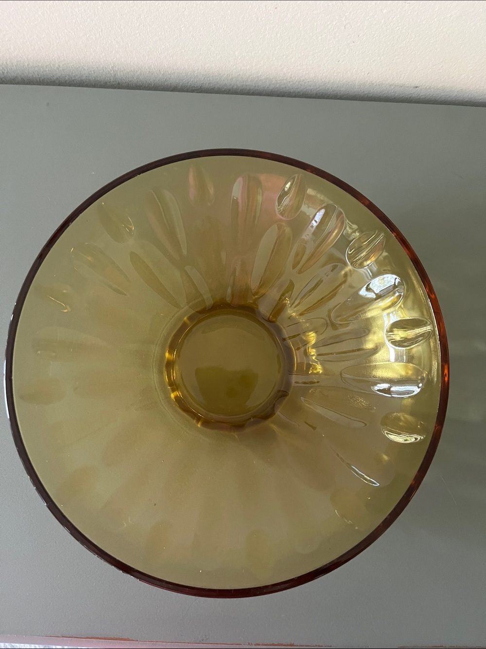 Hazel Atlas Amber Glass Bowl